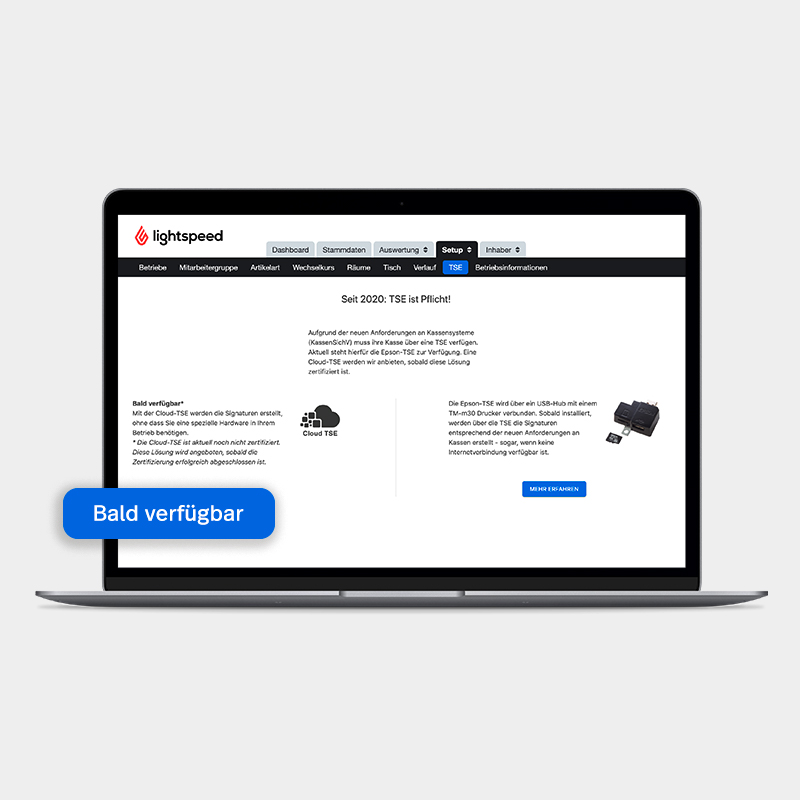 Lightspeed Kassensystem Cloudbasierte TSE